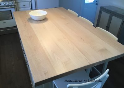 comptoir en érable blanc